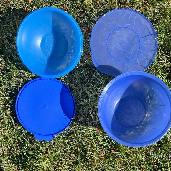 Tupperware Blue Food Storage Containers 1 large 1 medium (SET of 2) - Picture 3 of 3